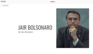 Bolsonaro aparece na lista dos ‘100 mais influentes’ da revista ‘Time’ em 2019