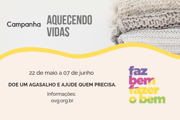 OVG faz campanha para arrecadar agasalhos para moradores de rua e instituições sociais, em Goiânia OVG faz campanha para arrecadar agasalhos para moradores de rua e instituições sociais, em Goiânia