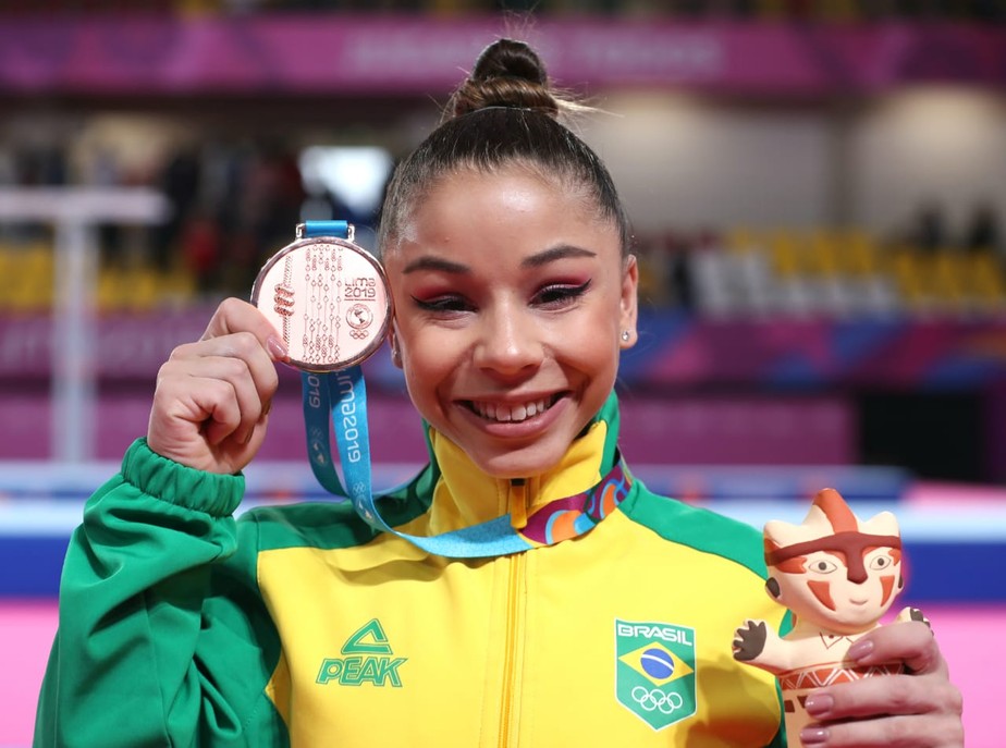 Flavinha cresce na final e conquista o bronze na ginástica artística do Pan