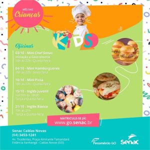 Senac Caldas prepara oficinas para comemorar o mês da criança