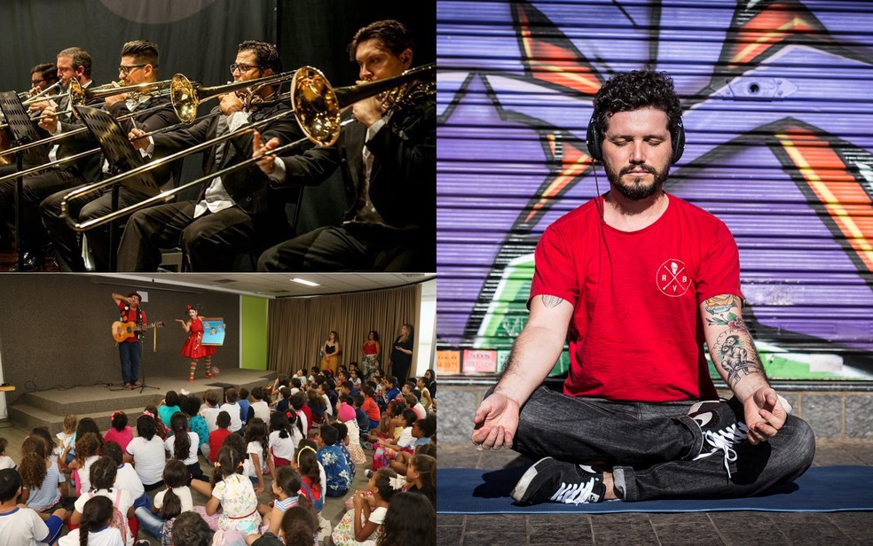 Centro Cultural Oscar Niemeyer promove atividades recreativas, apresentação de orquestras e aula de yoga