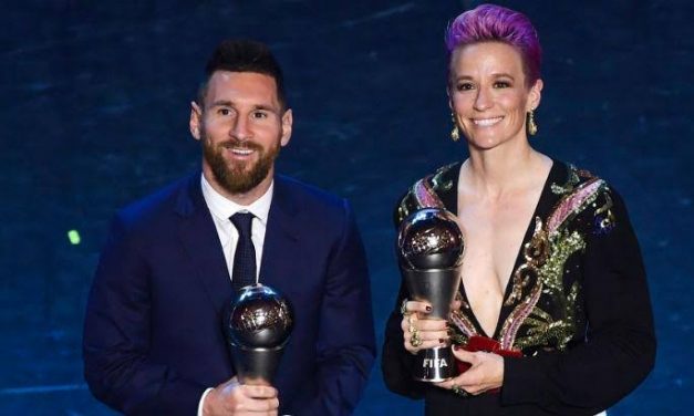 Messi e Rapinoe são os melhores do mundo da Fifa