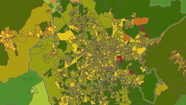 Mapa mostra que Covid-19 avança de bairros nobres para periferia de Goiânia
