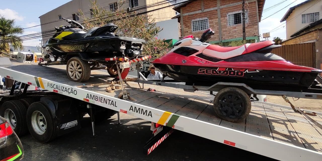 Amma apreende dois jet skis no Parque Ecológico Buena Vista, local proibido para atividade