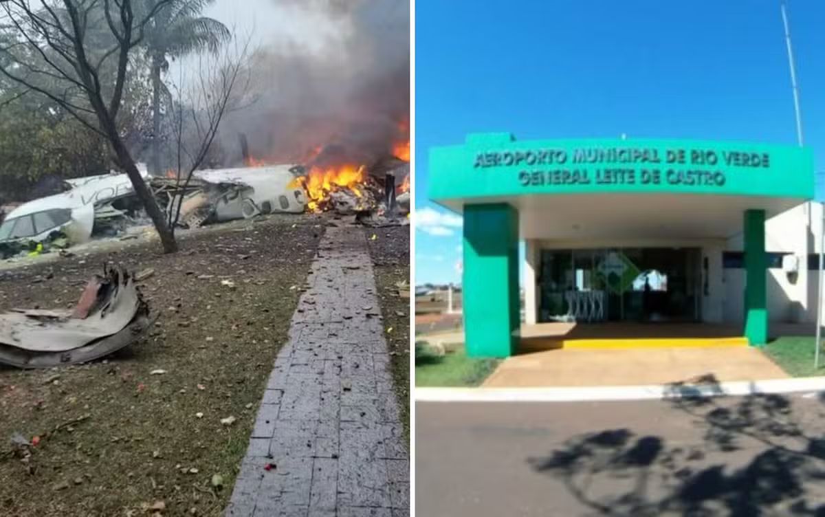 Avião que caiu no interior de SP com 62 pessoas a bordo pousou em Rio Verde um dia antes do acidente