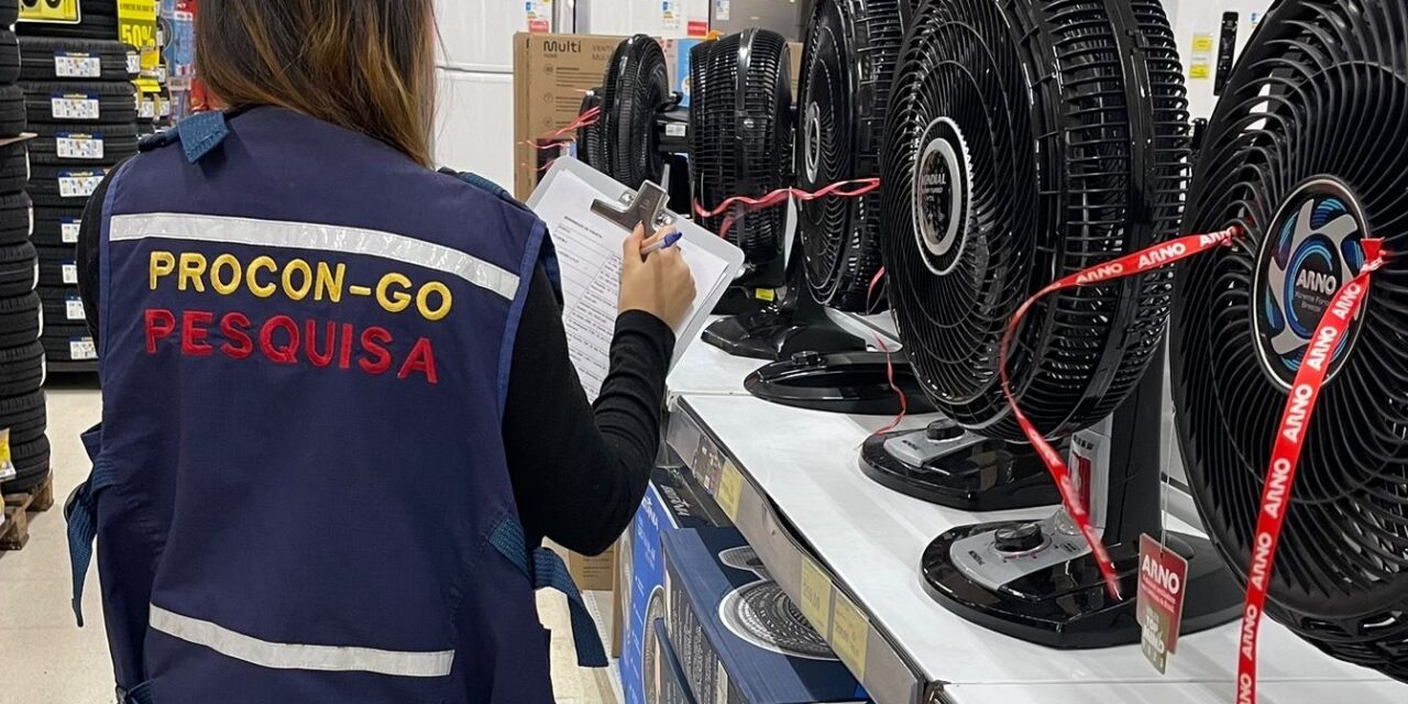 Em meio às altas temperaturas, Procon Goiás constata variação de até 65% em preços de ventiladores