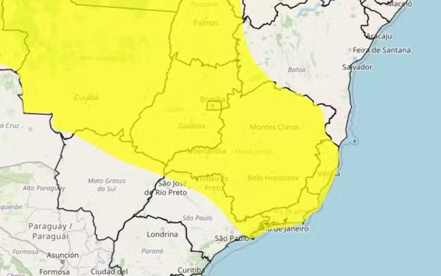 Inmet emite alerta de perigo para tempestades em Goiás