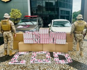 Interceptada carga de cigarros paraguaios na região Sul de Goiás Interceptada carga de cigarros paraguaios na região Sul de Goiás