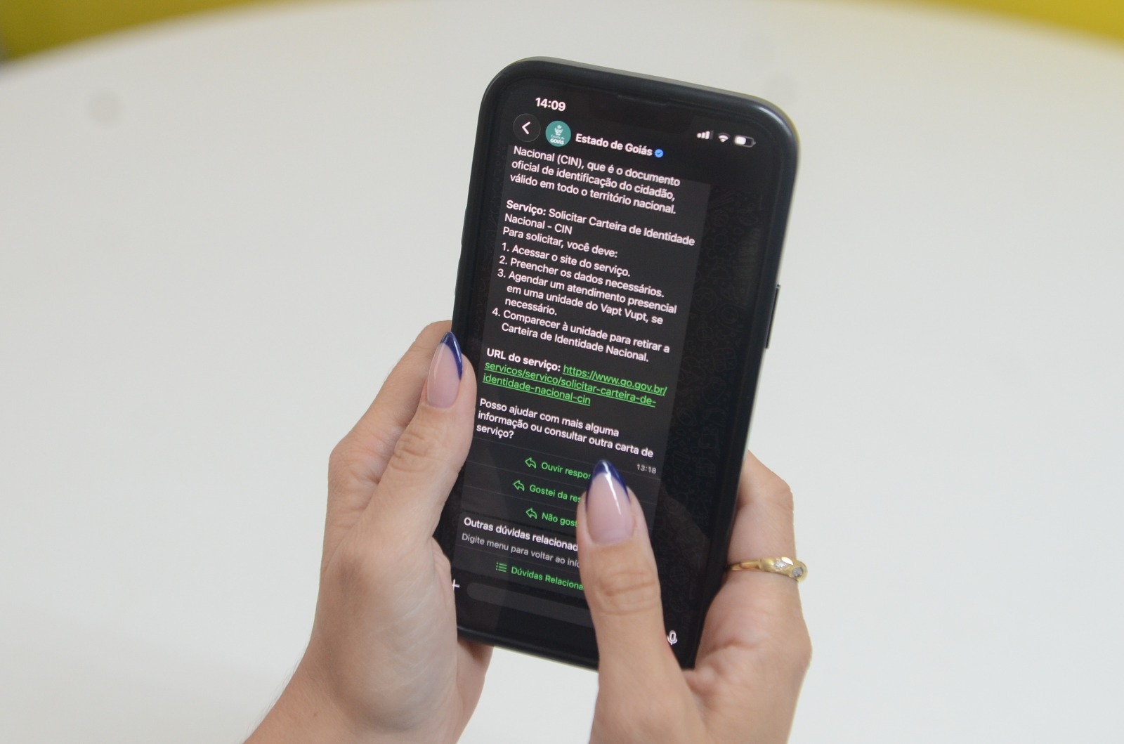 Goianos podem renovar CNH e solicitar segunda via da Carteira de Identidade Nacional pelo WhatsApp Goianos podem renovar CNH e solicitar segunda via da Carteira de Identidade Nacional pelo WhatsApp